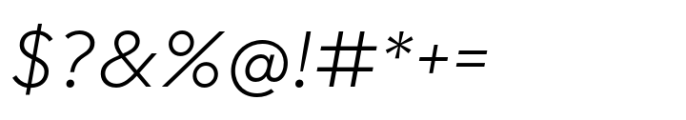 Sharp Sans Book Italic Font OTHER CHARS