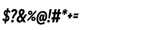 Sharp Sans Condensed Bold Italic Font OTHER CHARS