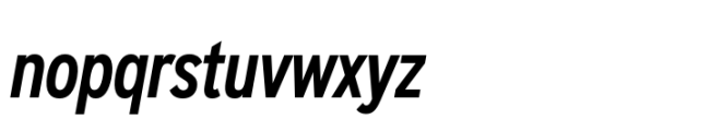 Sharp Sans Condensed Bold Italic Font LOWERCASE