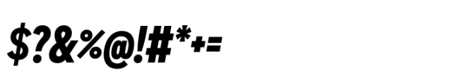 Sharp Sans Condensed ExtraBold Italic Font OTHER CHARS