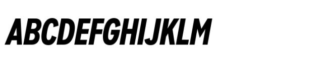 Sharp Sans Condensed ExtraBold Italic Font UPPERCASE
