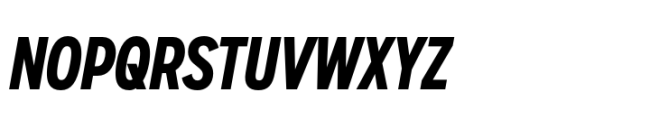 Sharp Sans Condensed ExtraBold Italic Font UPPERCASE