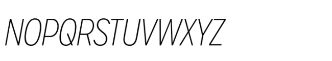 Sharp Sans Condensed Light Italic Font UPPERCASE