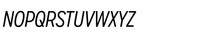 Sharp Sans Condensed Medium Italic Font UPPERCASE