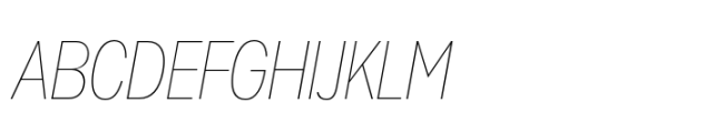 Sharp Sans Condensed Thin Italic Font UPPERCASE