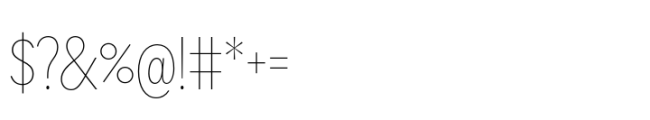 Sharp Sans Condensed Thin Font OTHER CHARS