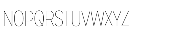 Sharp Sans Condensed Thin Font UPPERCASE