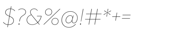 Sharp Sans Display No. 1 Thin Italic Font OTHER CHARS