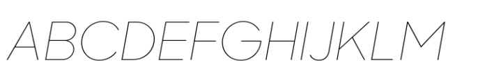 Sharp Sans Display No. 1 Thin Italic Font UPPERCASE