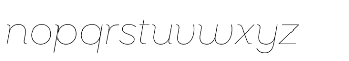 Sharp Sans Display No. 1 Thin Italic Font LOWERCASE