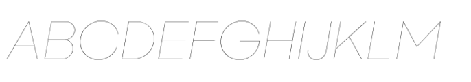 Sharp Sans Display No. 2 Hairline Oblique Font UPPERCASE