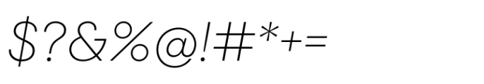 Sharp Sans Display No. 2 Light Oblique Font OTHER CHARS