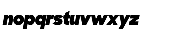 Sharp Sans Display PE Black Italic Font LOWERCASE