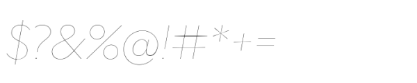 Sharp Sans Display PE HairLine Italic Font OTHER CHARS