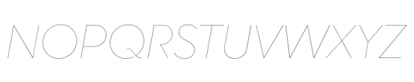 Sharp Sans Display PE HairLine Italic Font UPPERCASE