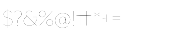 Sharp Sans Display PE HairLine Font OTHER CHARS