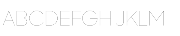 Sharp Sans Display PE HairLine Font UPPERCASE