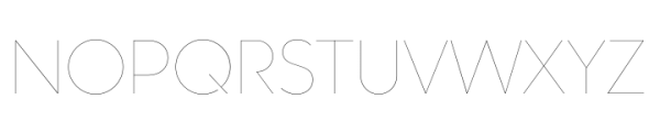 Sharp Sans Display PE HairLine Font UPPERCASE