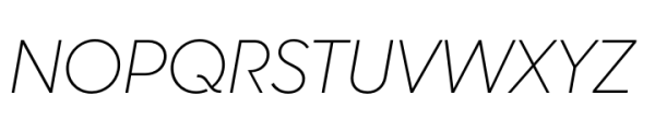 Sharp Sans Display PE Light Italic Font UPPERCASE