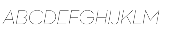 Sharp Sans Display PE Thin Italic Font UPPERCASE