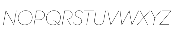Sharp Sans Display PE Thin Italic Font UPPERCASE