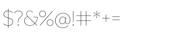 Sharp Sans Display PE Thin Font OTHER CHARS