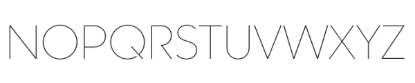 Sharp Sans Display PE Thin Font UPPERCASE