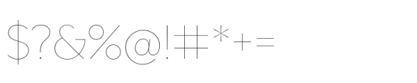 Sharp Sans Display PE Ulthin Font OTHER CHARS