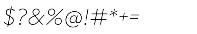 Sharp Sans Light Italic Font OTHER CHARS