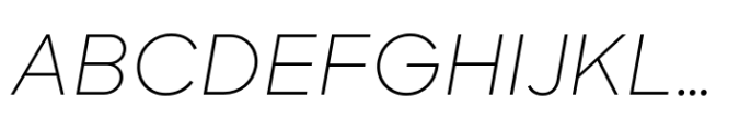 Sharp Sans Light Italic Font UPPERCASE