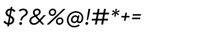 Sharp Sans Medium Italic Font OTHER CHARS