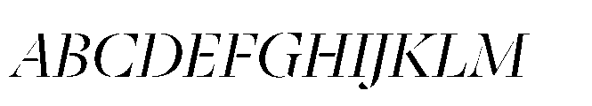 Sharp Serif Display OL Italic Font UPPERCASE