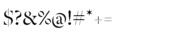 Sharp Serif Display OL Regular Font OTHER CHARS