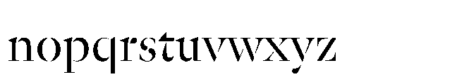 Sharp Serif Display OL Regular Font LOWERCASE