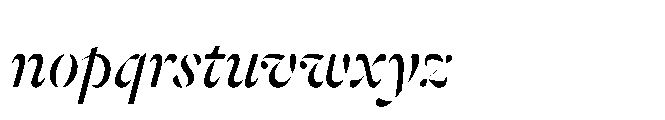 Sharp Serif Display PE Italic Font LOWERCASE