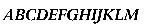 Sharp Serif Text Bold Italic Font UPPERCASE