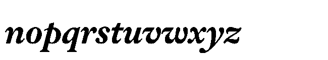 Sharp Serif Text Bold Italic Font LOWERCASE
