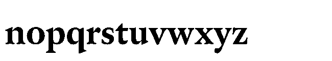 Sharp Serif Text Bold Font LOWERCASE