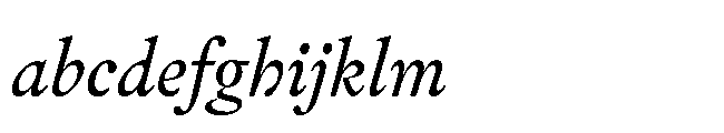 Sharp Serif Text Italic FONT