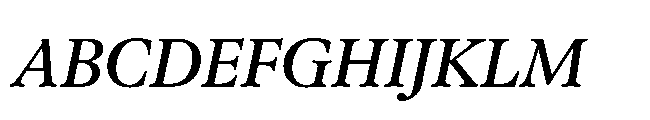 Sharp Serif Text Medium Italic Font UPPERCASE