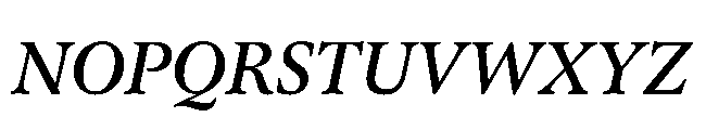Sharp Serif Text Medium Italic Font UPPERCASE