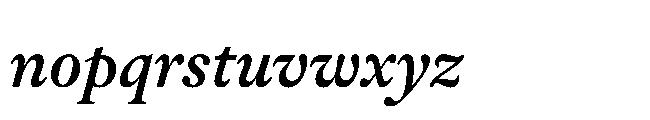 Sharp Serif Text Medium Italic Font LOWERCASE