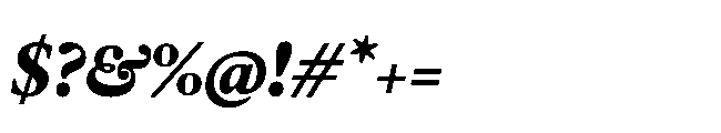 Sharp Serif Text PE Extrabold Italic Font OTHER CHARS