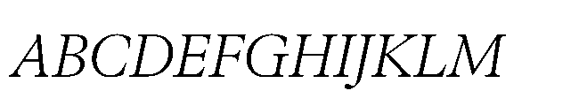 Sharp Serif Text PE Light Italic Font UPPERCASE