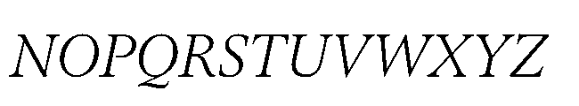 Sharp Serif Text PE Light Italic Font UPPERCASE