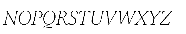Sharp Serif Text PE Thin Italic Font UPPERCASE