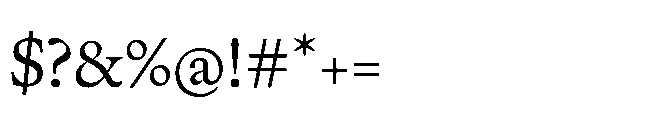Sharp Serif Text Regular Font OTHER CHARS