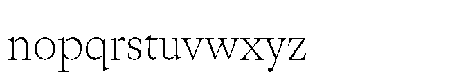 Sharp Serif Text Thin Font LOWERCASE