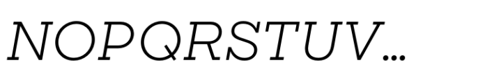 Sharp Slab Book Italic Font UPPERCASE