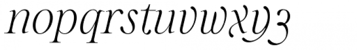 Sharpe Thin Italic Font LOWERCASE